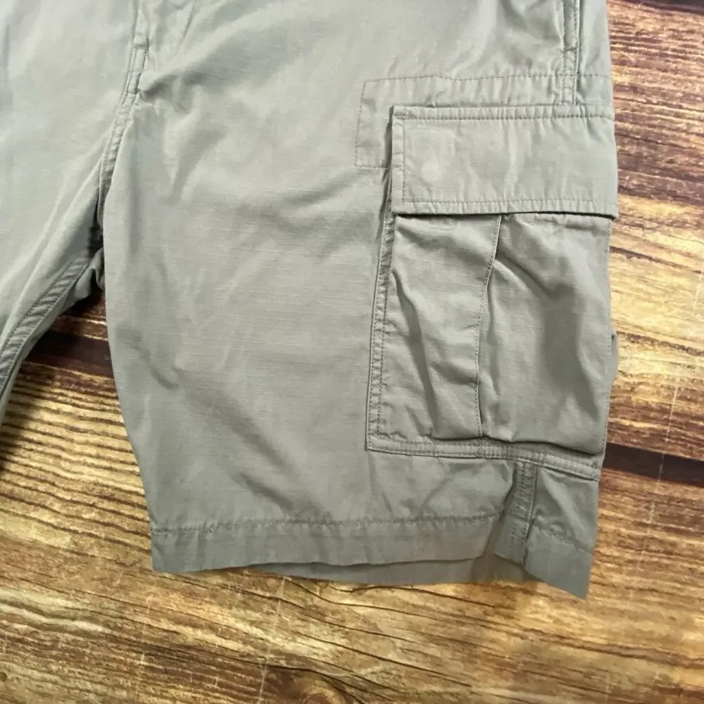 Levi Strauss Gray Cargo Shorts Mens 38 Utility Outdoor Ripstop Waterless Pockets